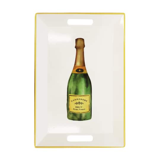 16&#x22; Green Champagne Melamine Tray by Ashland&#xAE;